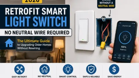 Retrofit Smart Light Switch No Neutral Wire Required (2026)